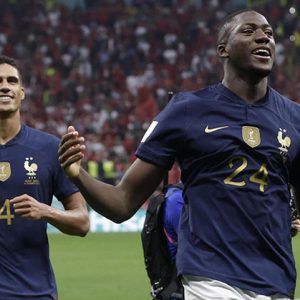 Raphael Varane dan Ibrahima Konate