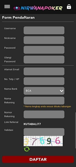 formulir pendaftaran